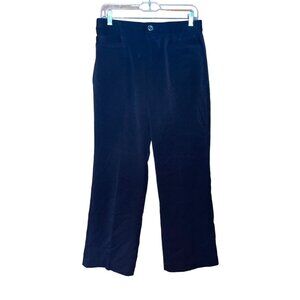 NWT Petite Black Trousers Classic Fit 8P Short With Button & Zipper Closure